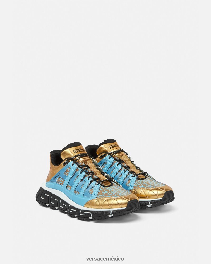 Versace zapatillas trigrecas multicolor zapato hombres 84626J1511