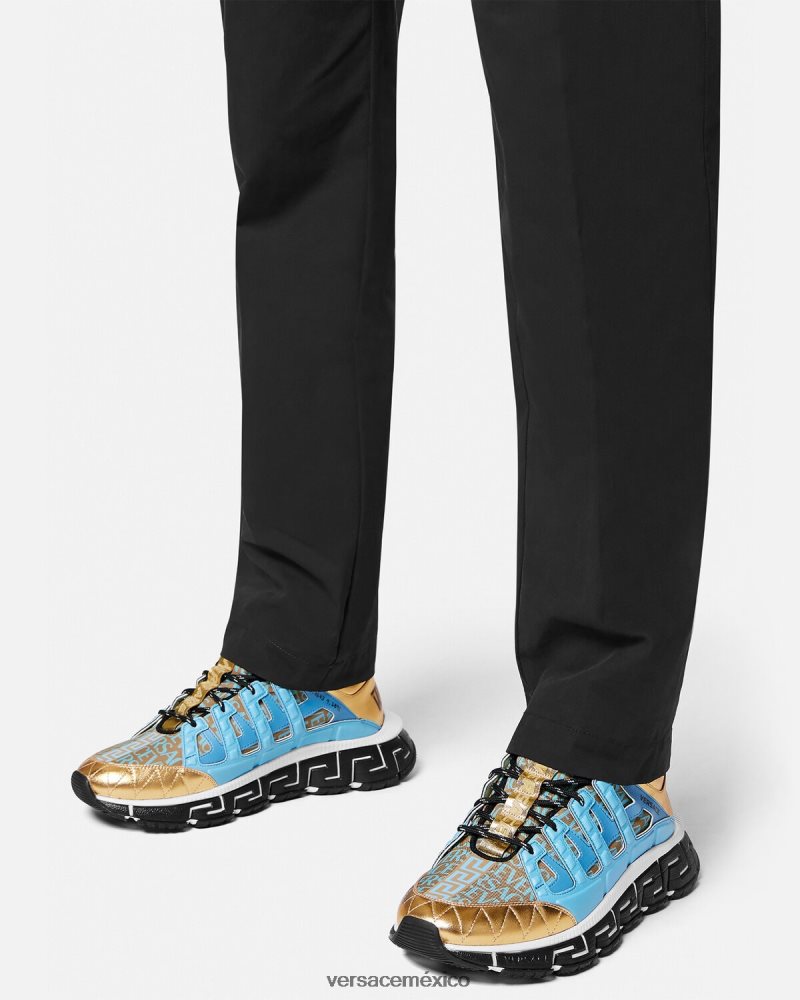 Versace zapatillas trigrecas multicolor zapato hombres 84626J1511