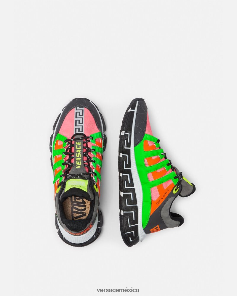 Versace zapatillas trigrecas multicolor zapato hombres 84626J1545
