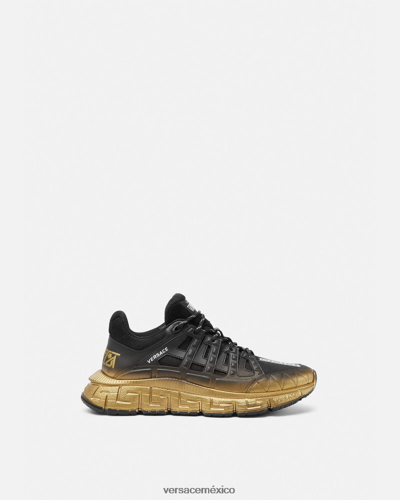 Versace zapatillas trigrecas negro zapato hombres 84626J1527