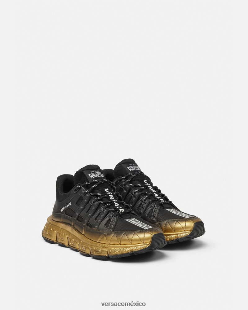 Versace zapatillas trigrecas negro zapato hombres 84626J1527