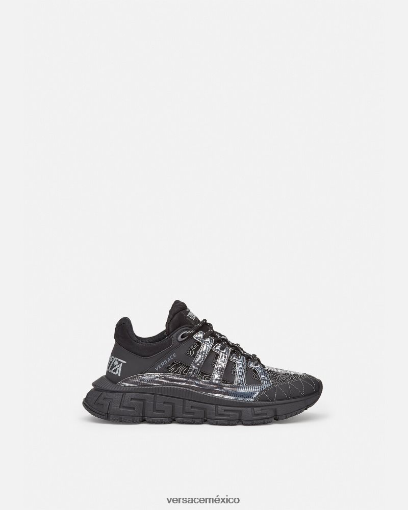 Versace zapatillas trigrecas negro zapato hombres 84626J1529