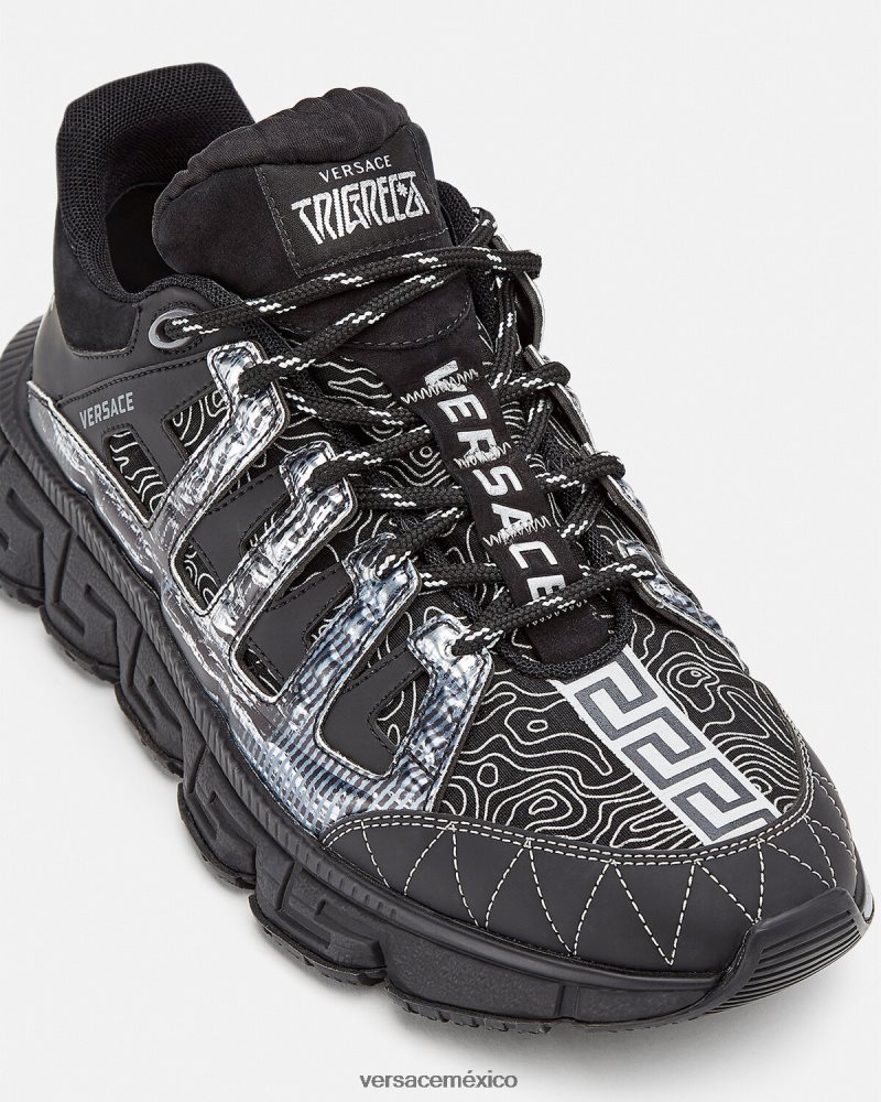 Versace zapatillas trigrecas negro zapato hombres 84626J1529