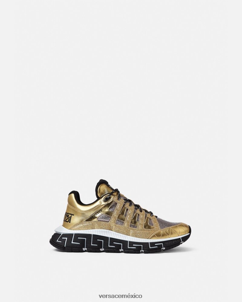 Versace zapatillas trigrecas oro zapato hombres 84626J1531