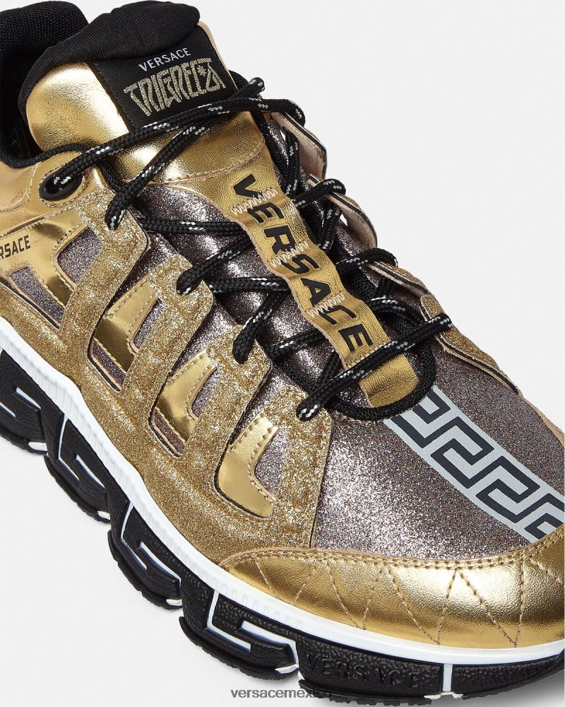 Versace zapatillas trigrecas oro zapato hombres 84626J1531