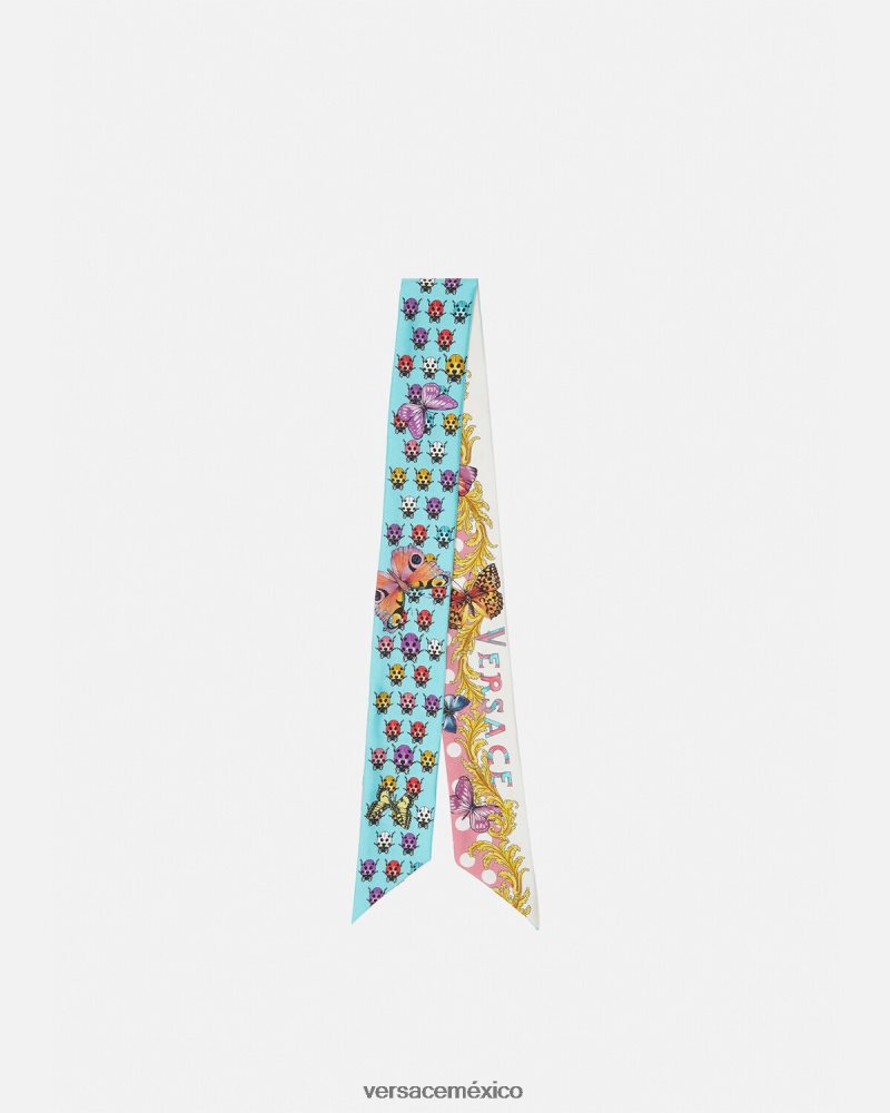 Versace corbata bufanda mariposas imprimir accesorios mujer 84626J893