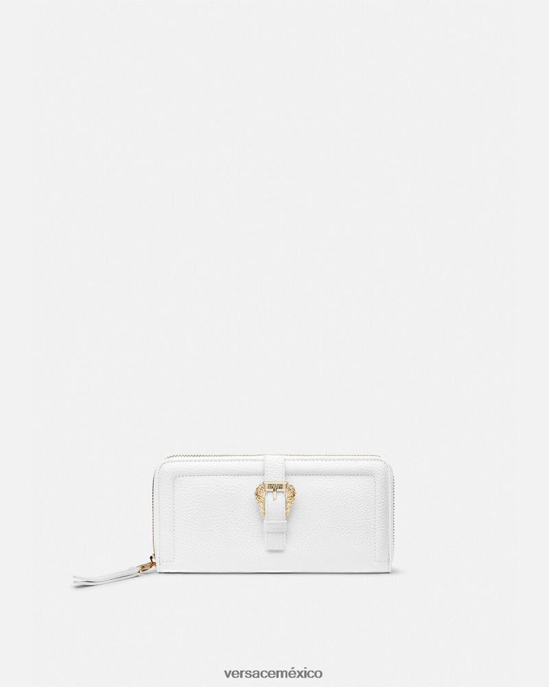 Versace cartera continental couture1 blanco accesorios mujer 84626J2319