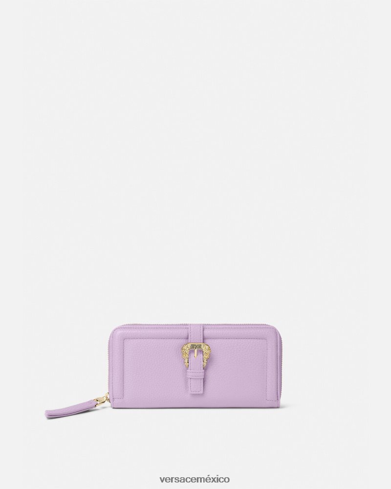 Versace cartera continental couture1 lila accesorios mujer 84626J2347