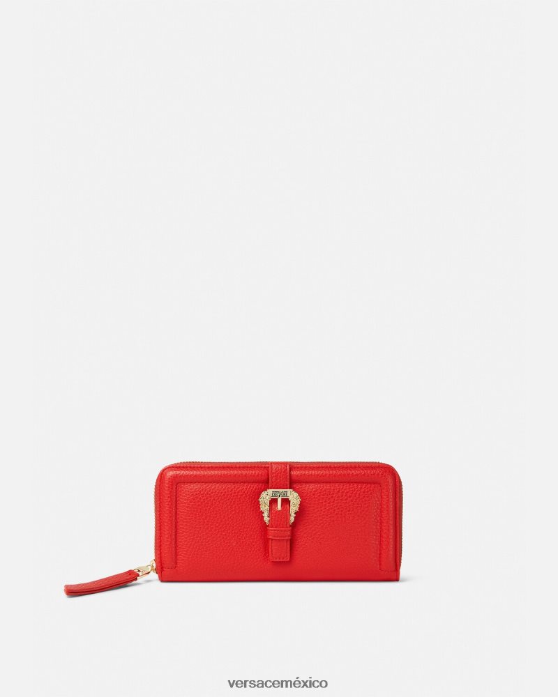 Versace cartera continental couture1 naranja accesorios mujer 84626J2345