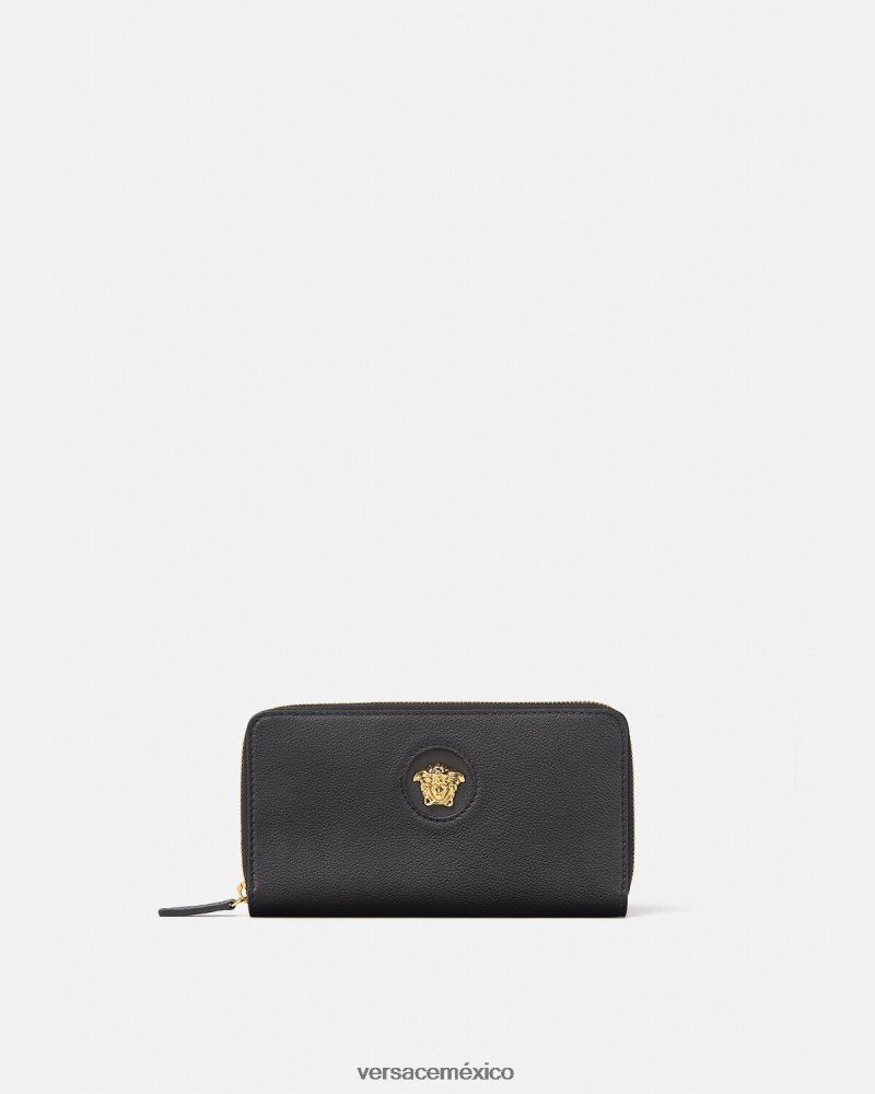 Versace cartera continental la medusa negro accesorios mujer 84626J573