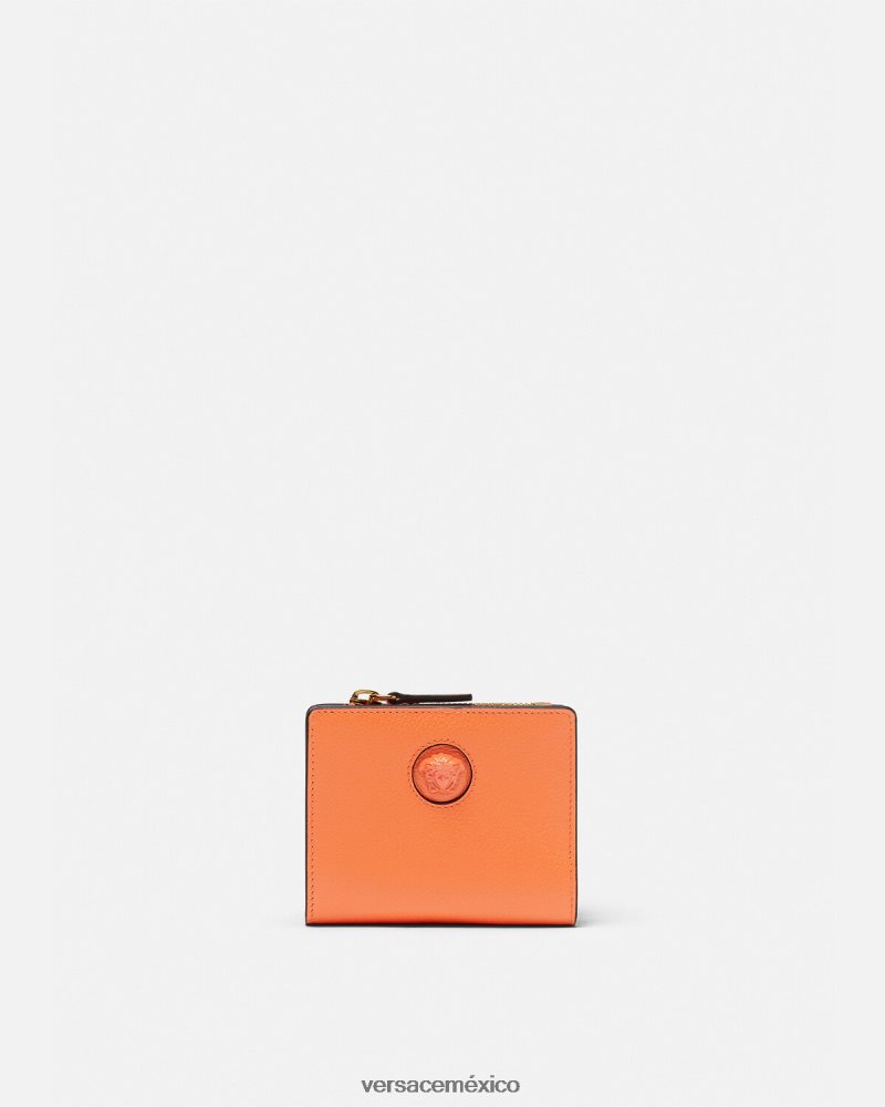 Versace cartera la medusa naranja accesorios mujer 84626J582