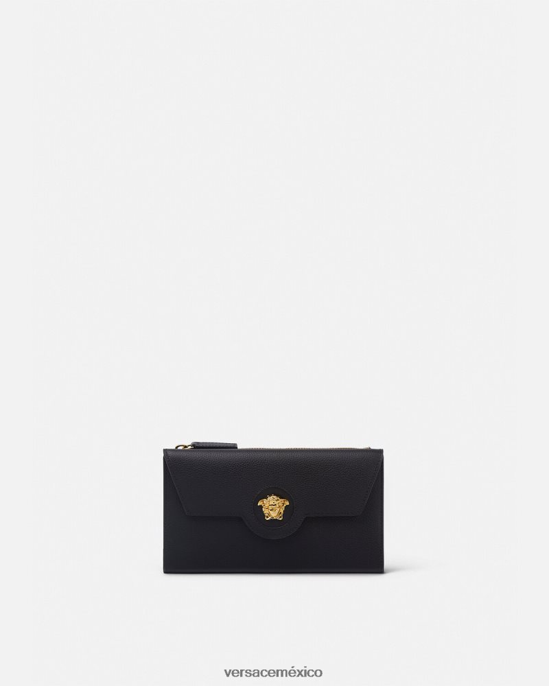 Versace cartera larga la medusa negro accesorios mujer 84626J574