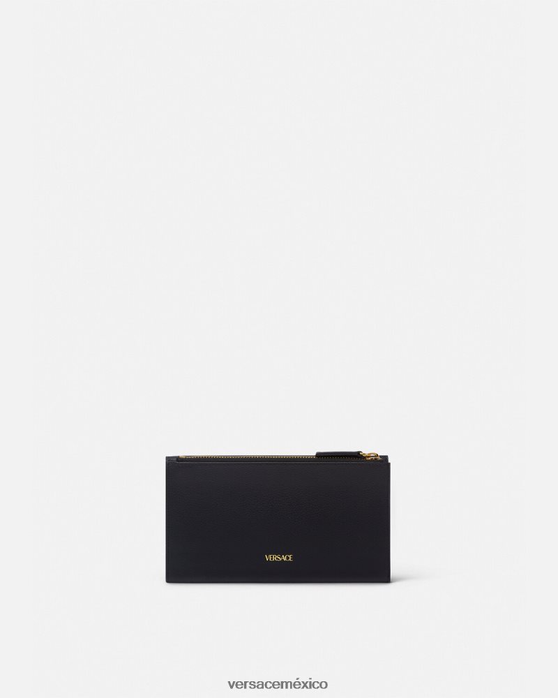 Versace cartera larga la medusa negro accesorios mujer 84626J574