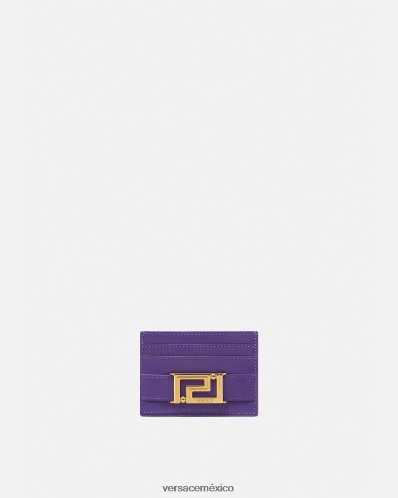 Versace tarjetero con diosa Greca Violeta accesorios mujer 84626J579