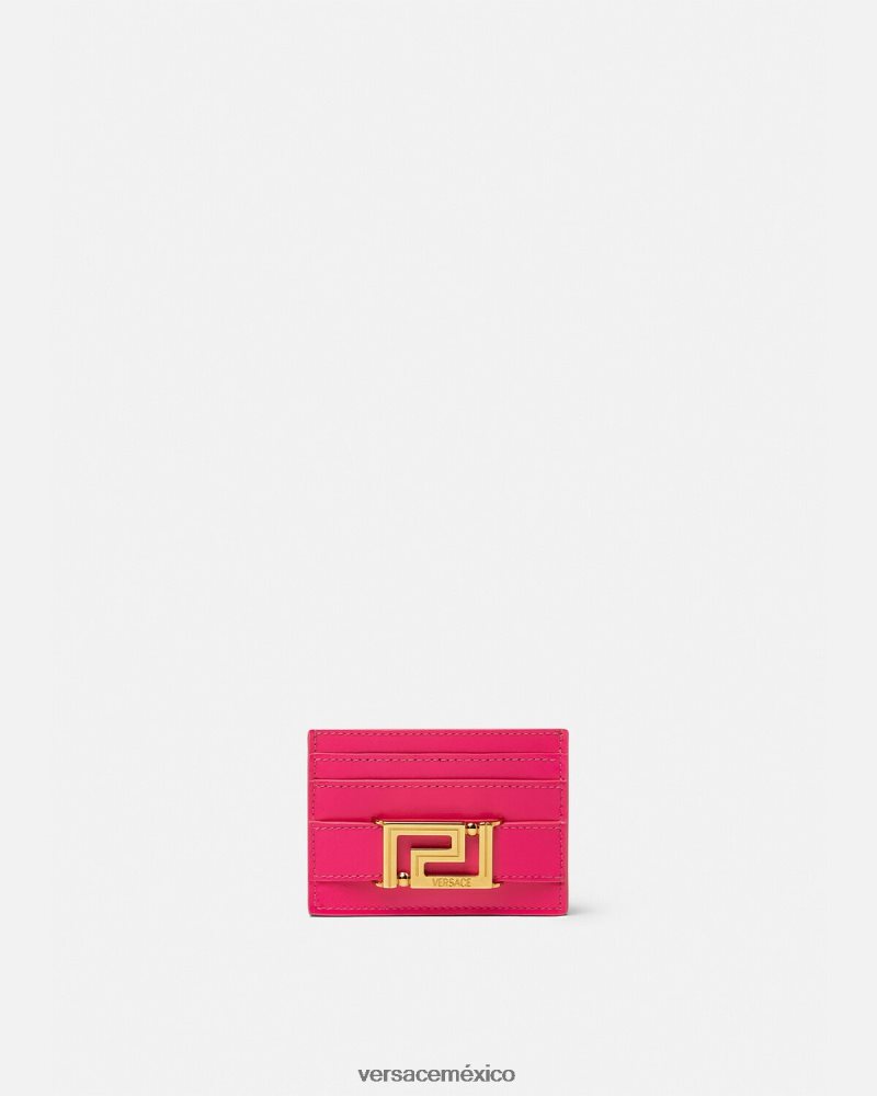 Versace tarjetero con diosa Greca rosa accesorios mujer 84626J561