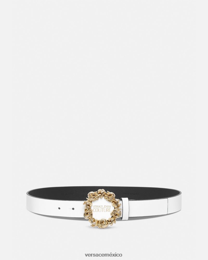 Versace alta costura 1 cinturón blanco accesorios mujer 84626J2336