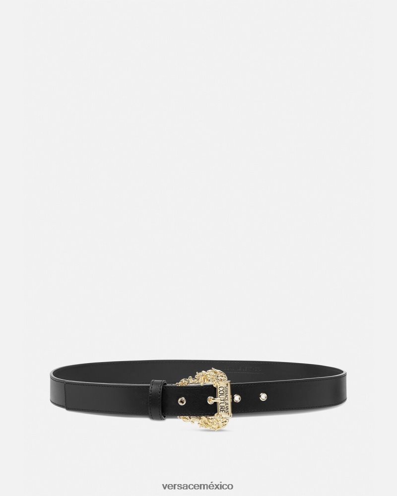 Versace alta costura 1 cinturón negro accesorios mujer 84626J2333