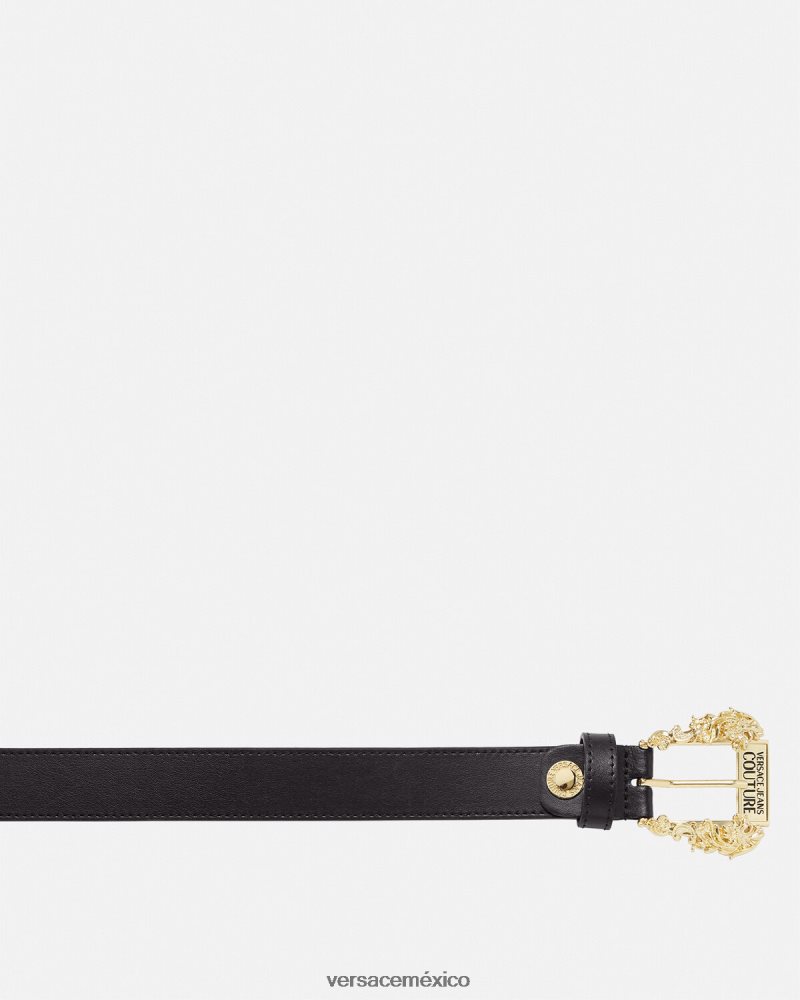 Versace alta costura 1 cinturón negro accesorios mujer 84626J2333