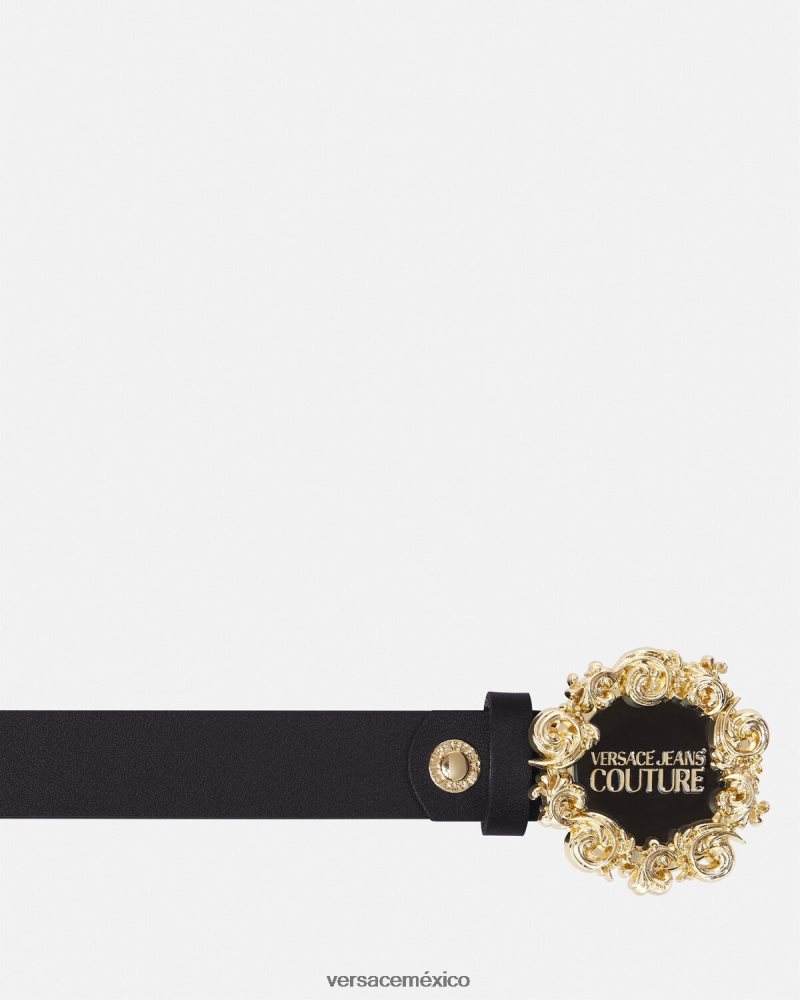 Versace alta costura 1 cinturón negro accesorios mujer 84626J2337