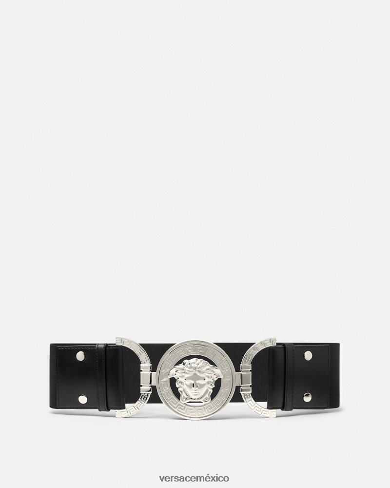 Versace cinturón ancho con medusa '95 negro accesorios mujer 84626J523