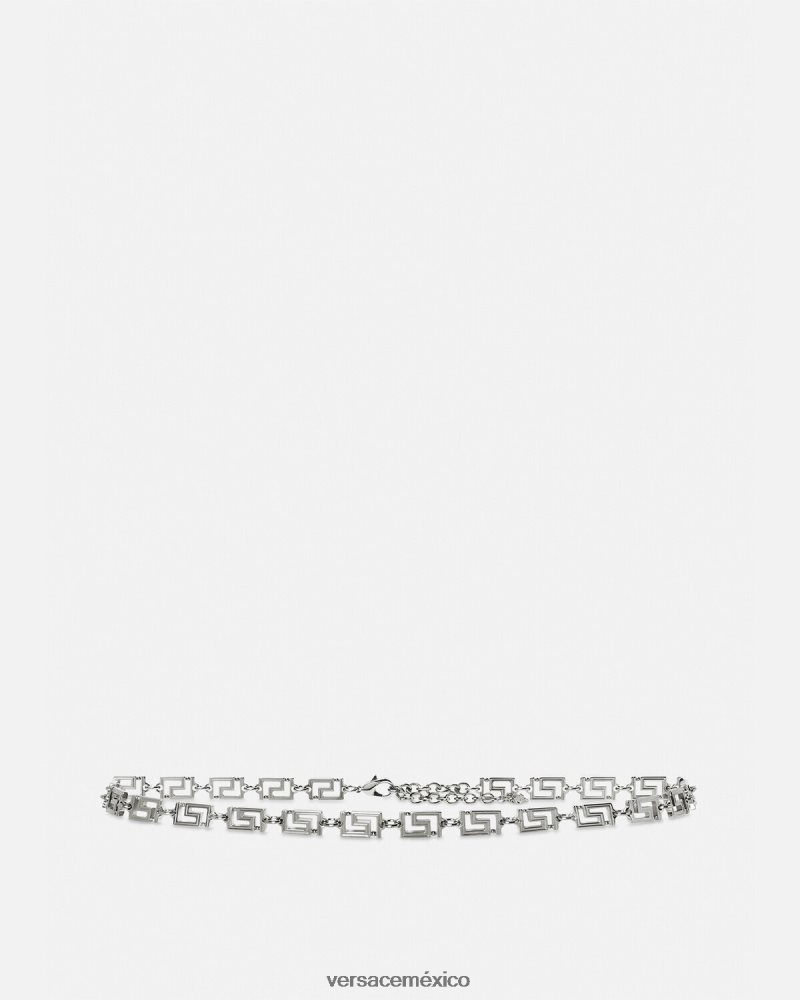 Versace cinturón con cadena de diosa Greca metálico accesorios mujer 84626J518