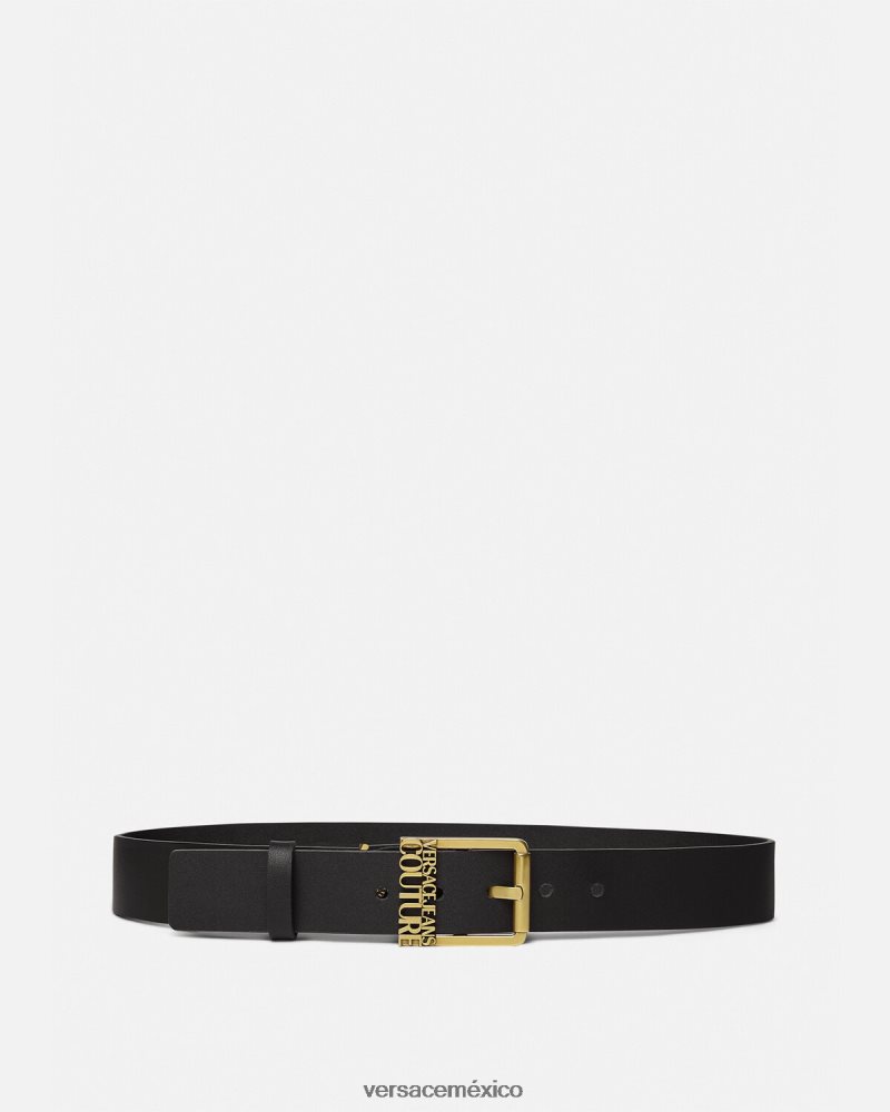 Versace cinturón con logo negro accesorios mujer 84626J2331