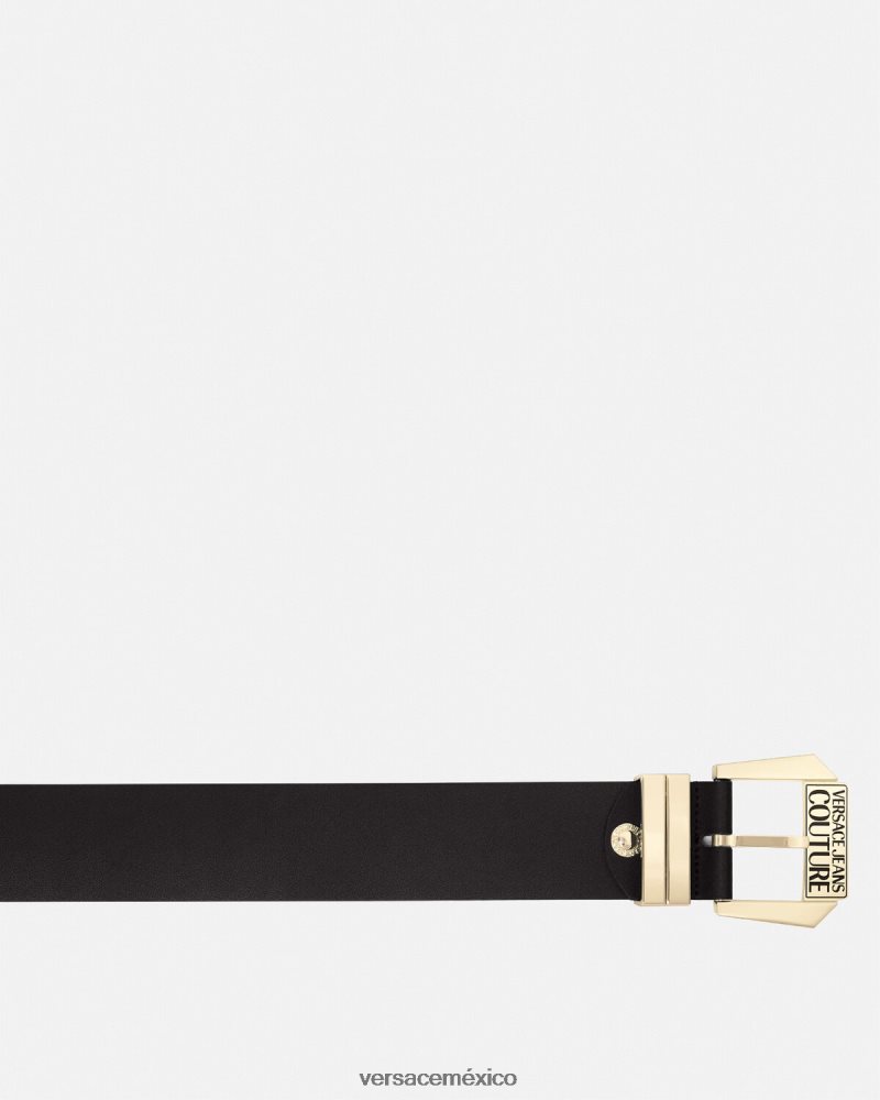 Versace cinturón con logo negro accesorios mujer 84626J2334