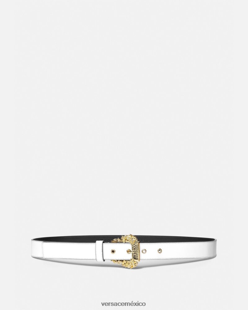 Versace cinturón de alta costura1 blanco accesorios mujer 84626J2327