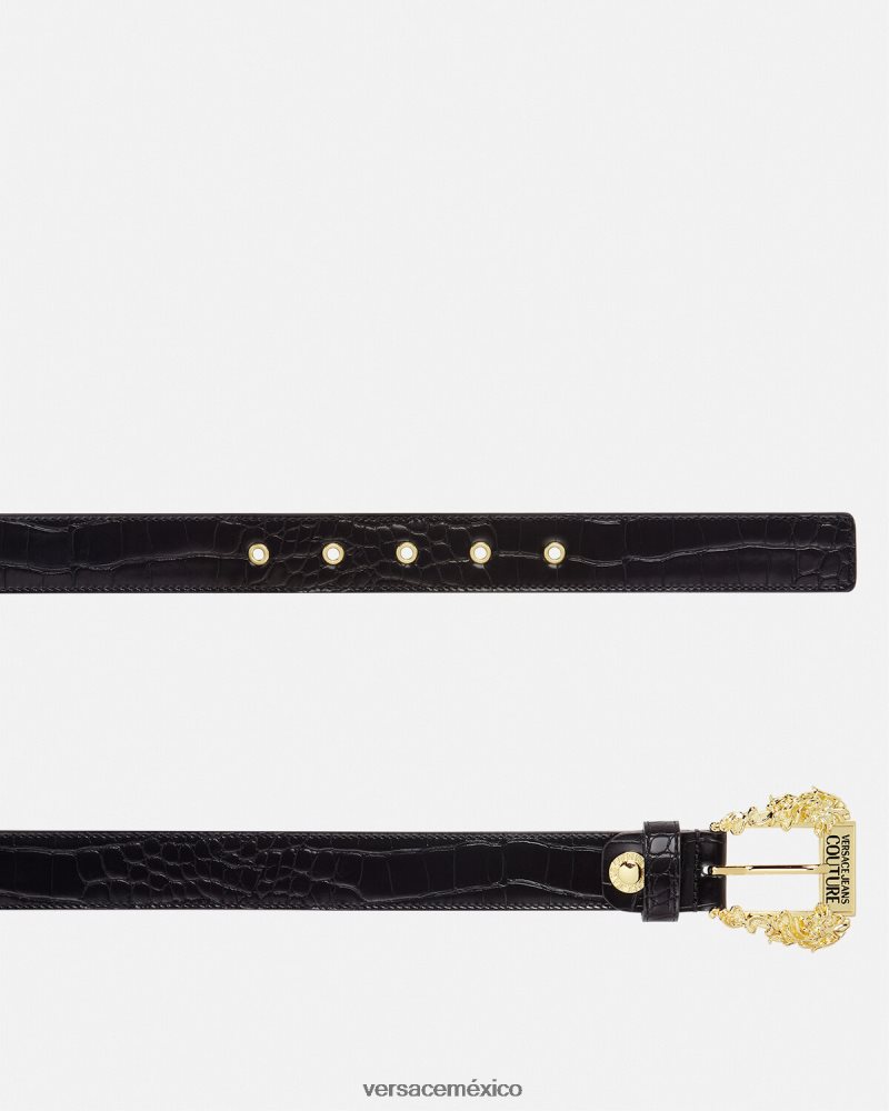 Versace cinturón de alta costura1 negro accesorios mujer 84626J2326