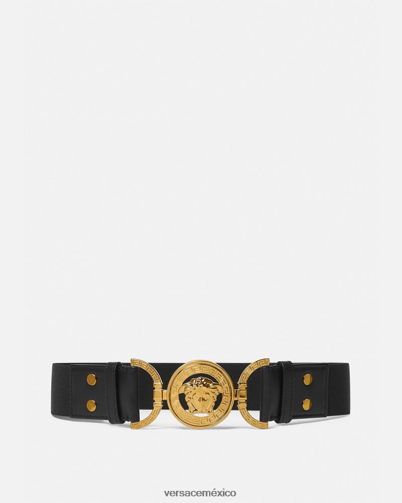 Versace cinturón de medusa negro accesorios mujer 84626J522