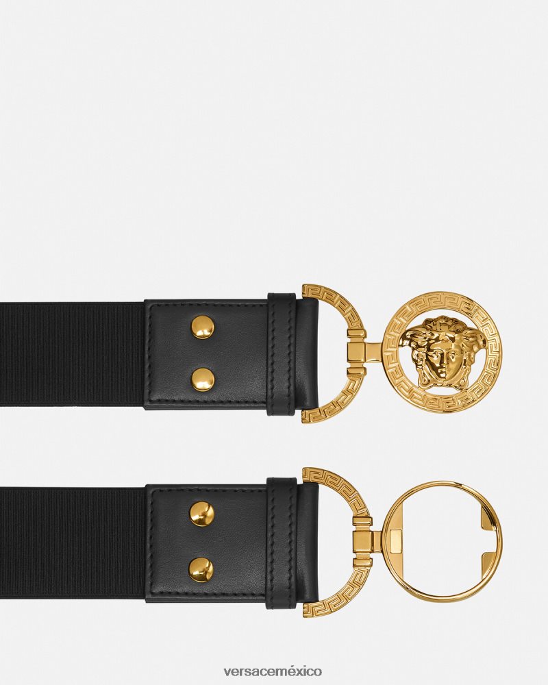 Versace cinturón de medusa negro accesorios mujer 84626J522