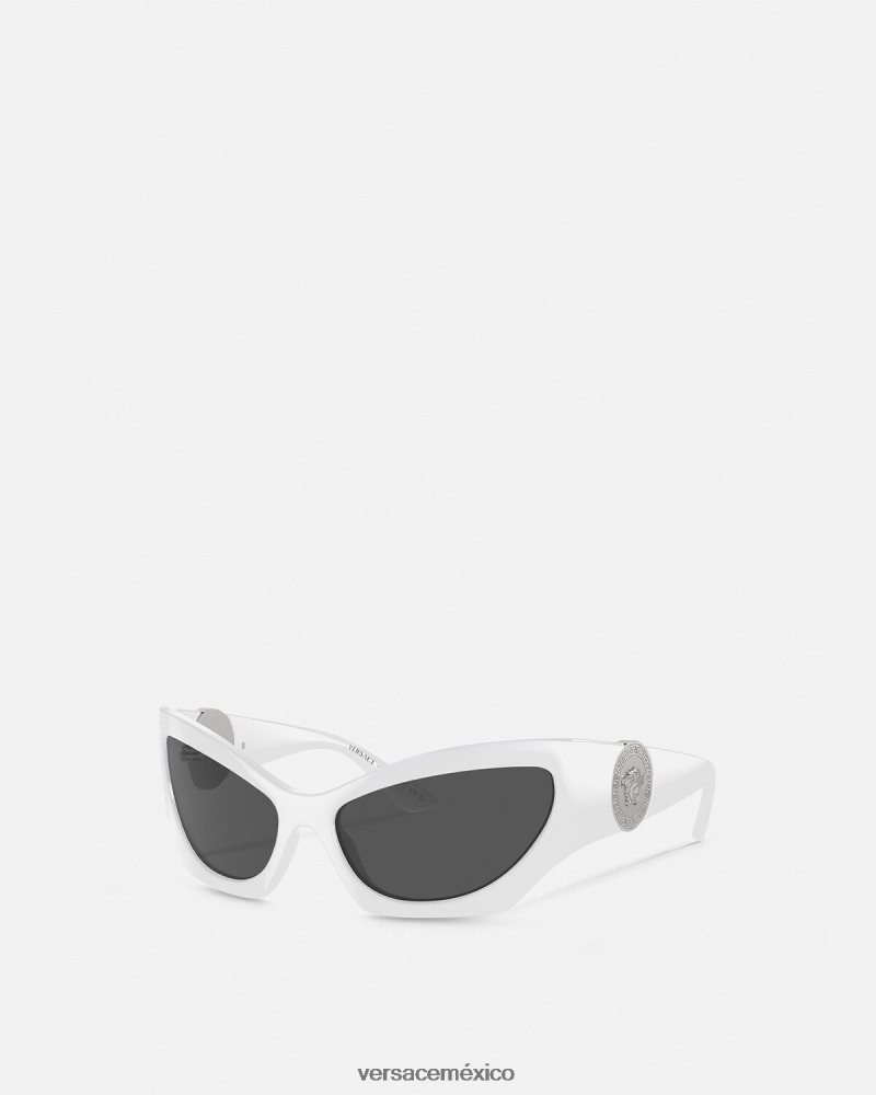 Versace gafas de sol cat-eye con Medusa blanco accesorios mujer 84626J586