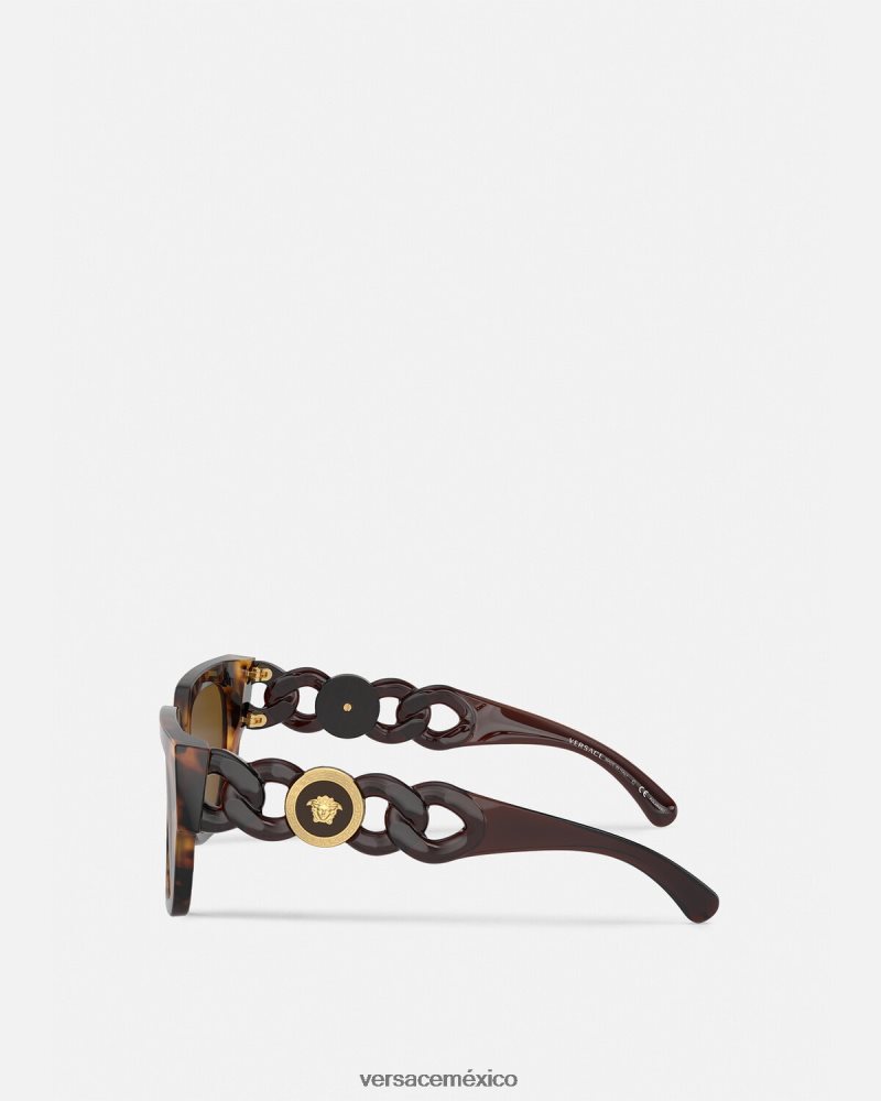 Versace gafas de sol con cadena de medusa onul accesorios mujer 84626J660