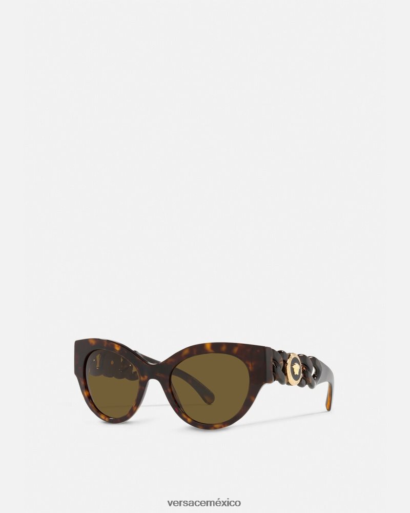 Versace gafas de sol con cadena de medusa rojo accesorios mujer 84626J704