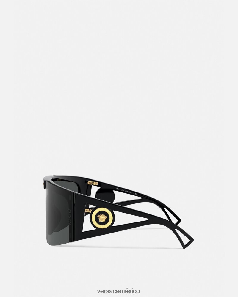 Versace gafas de sol con escudo y icono de medusa negro accesorios mujer 84626J670