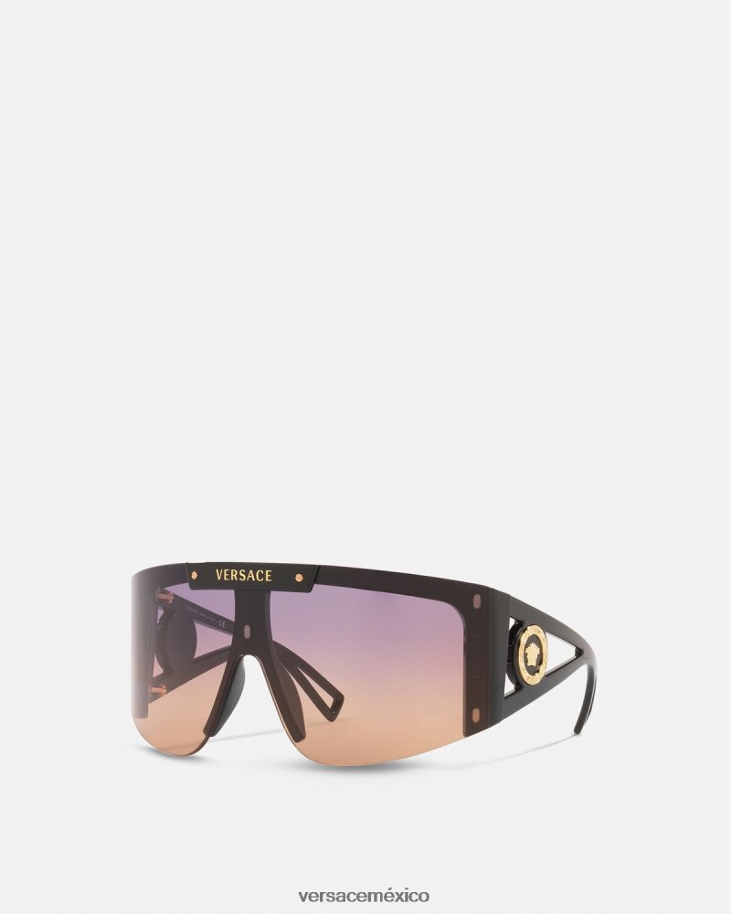 Versace gafas de sol con escudo y icono de medusa negro accesorios mujer 84626J670