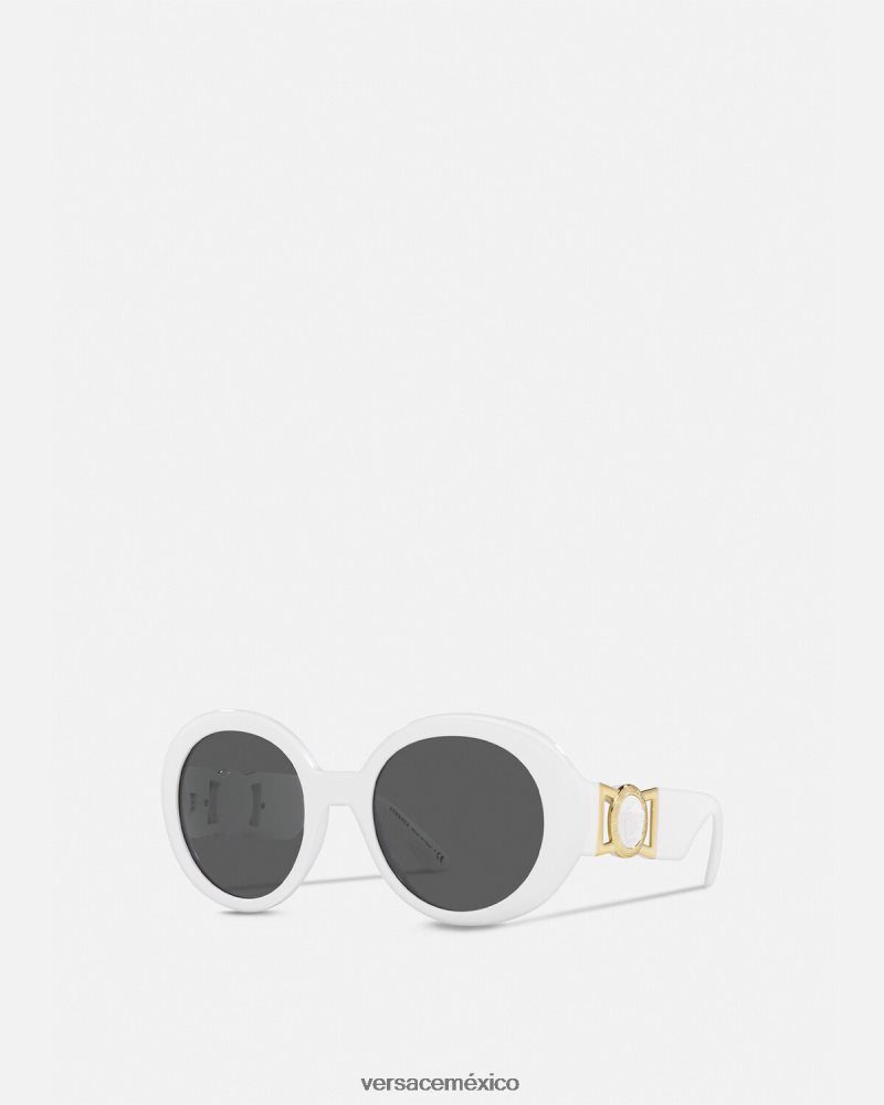 Versace gafas de sol con forma de mariposa medusa blanco accesorios mujer 84626J699