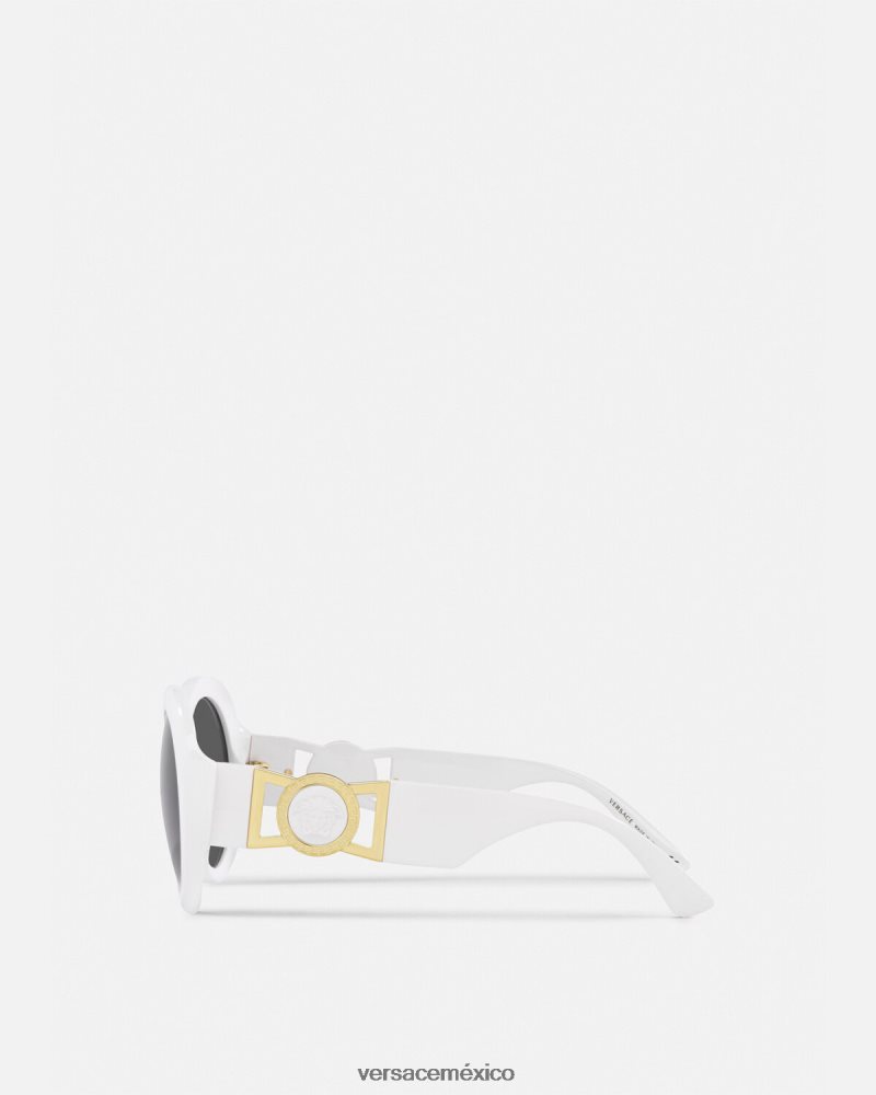 Versace gafas de sol con forma de mariposa medusa blanco accesorios mujer 84626J699