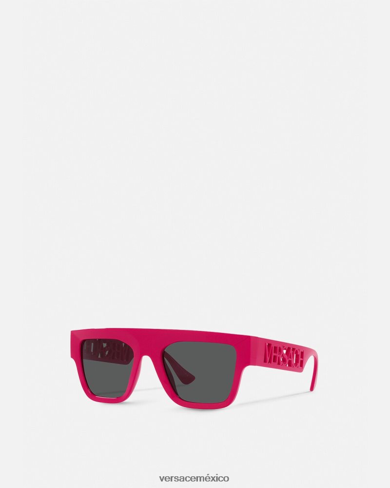 Versace gafas de sol con logo vintage de los 90 fucsia accesorios mujer 84626J690