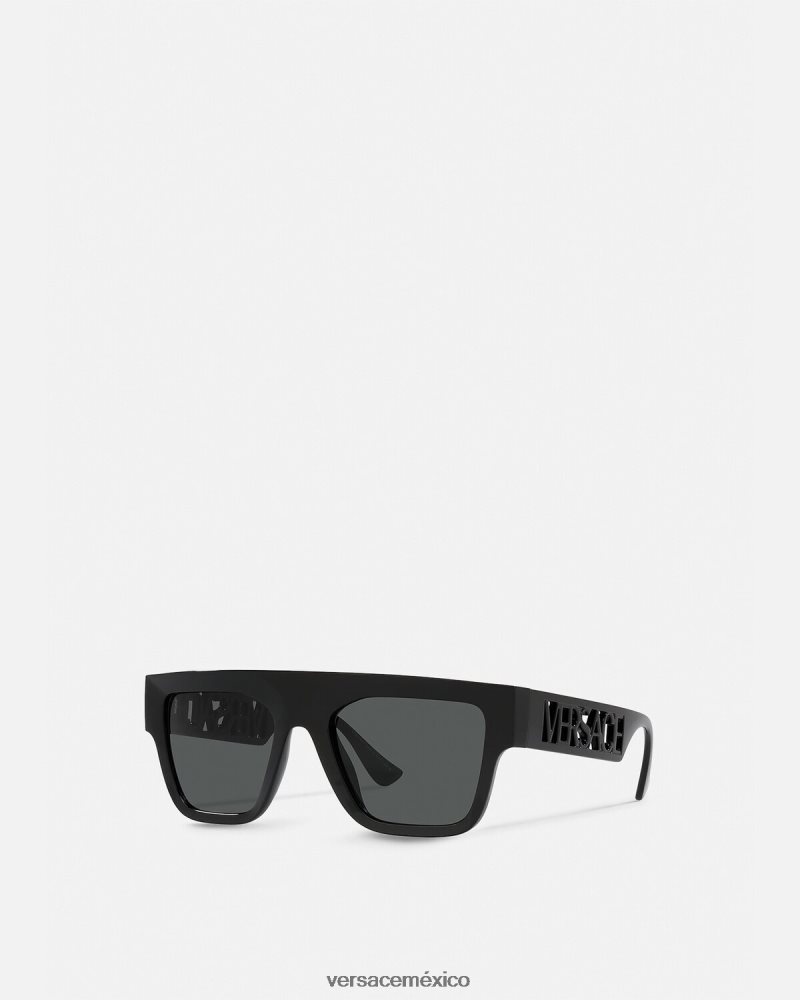Versace gafas de sol con logo vintage de los 90 negro accesorios mujer 84626J618