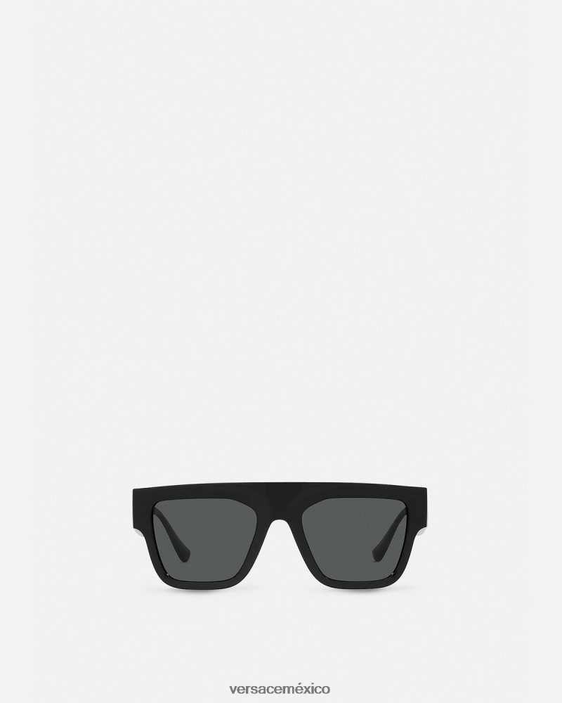 Versace gafas de sol con logo vintage de los 90 negro accesorios mujer 84626J618