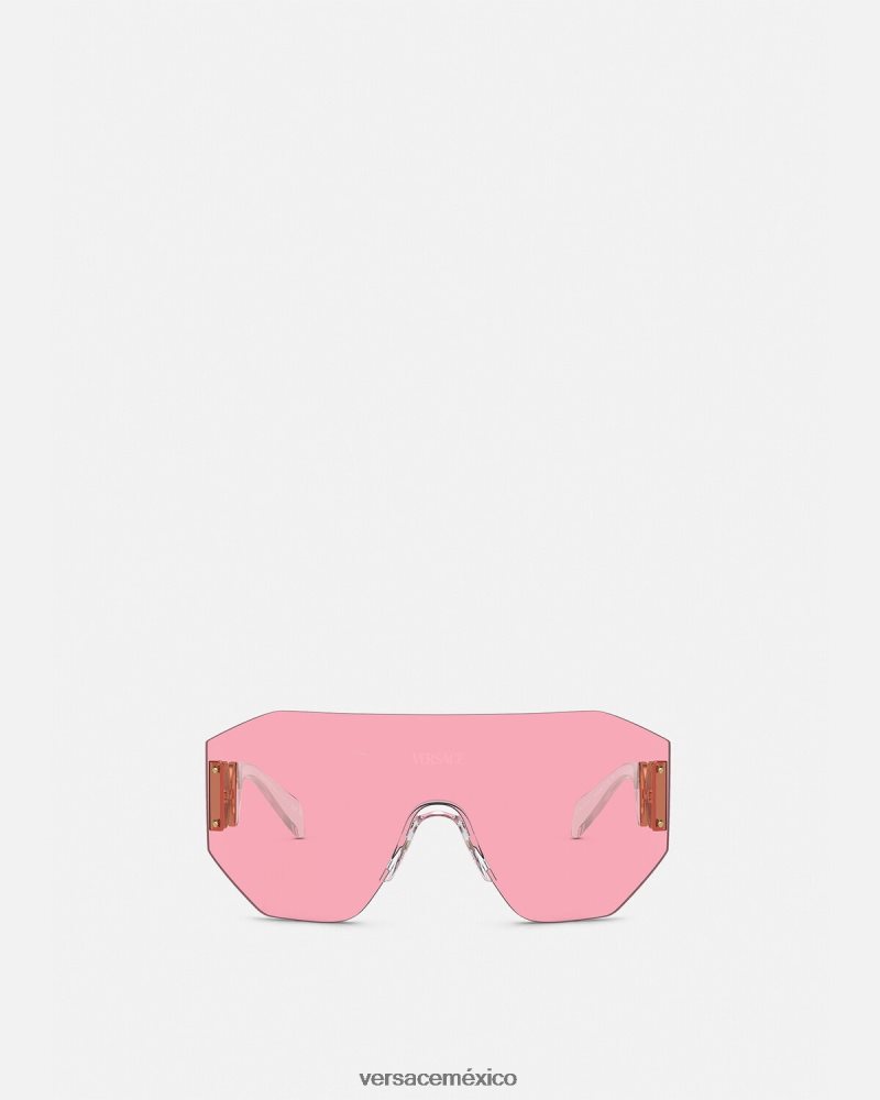 Versace gafas de sol con máscara de medusa biggie oro y rosa accesorios mujer 84626J610