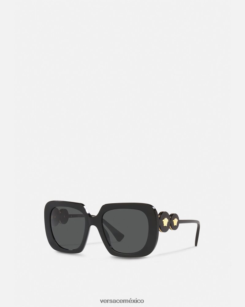 Versace gafas de sol cuadradas con doble medusa negro accesorios mujer 84626J625