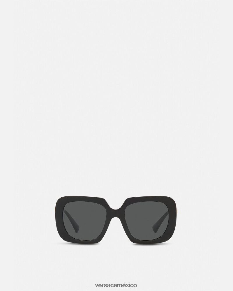 Versace gafas de sol cuadradas con doble medusa negro accesorios mujer 84626J625