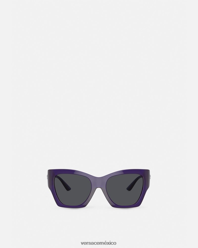 Versace gafas de sol cuadradas con medusa púrpura accesorios mujer 84626J585