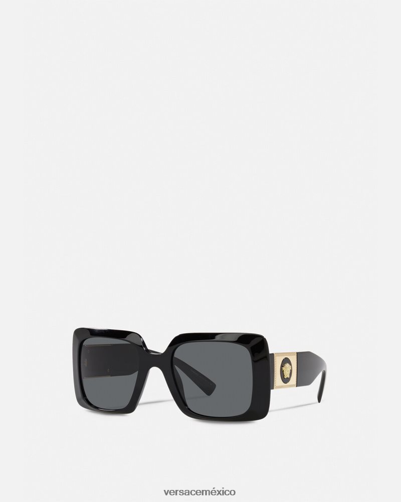 Versace gafas de sol cuadradas con tachuelas de Medusa negro accesorios mujer 84626J673