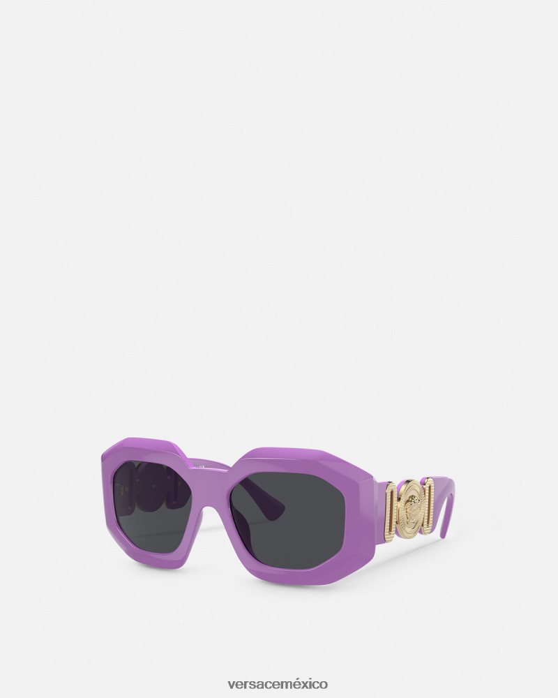 Versace gafas de sol cuadradas maxi medusa biggie Violeta accesorios mujer 84626J636