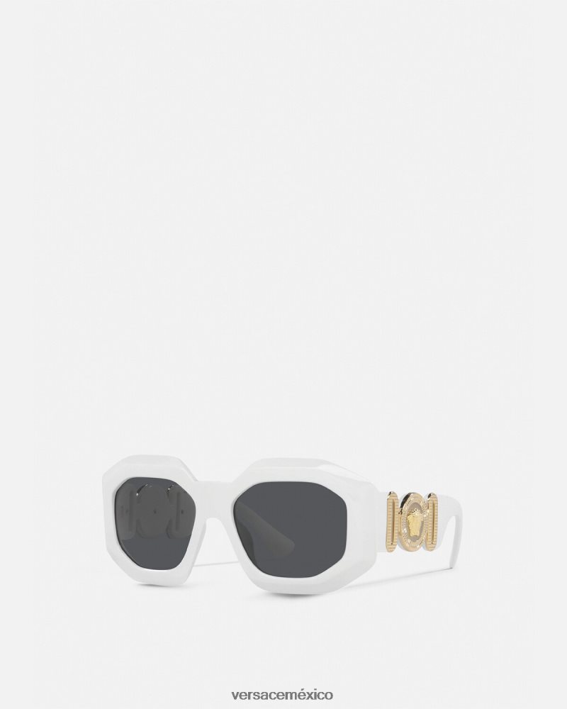 Versace gafas de sol cuadradas maxi medusa biggie blanco accesorios mujer 84626J634