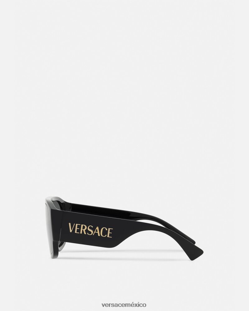 Versace gafas de sol de aviador con logo negro accesorios mujer 84626J621