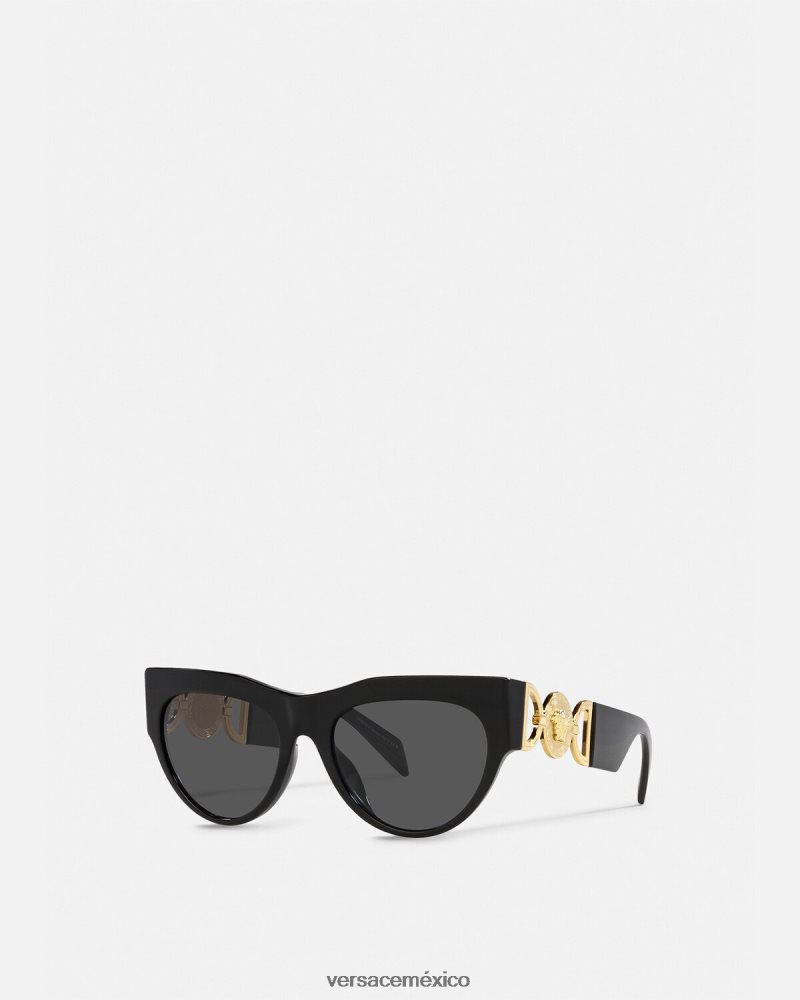 Versace gafas de sol de medusa alada negro accesorios mujer 84626J603